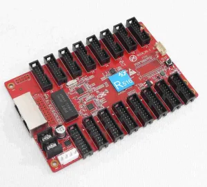 HD-R516 LED Receiving Card with 16 HUB75E interfaces and dual Gigabit ports for large display pixel control