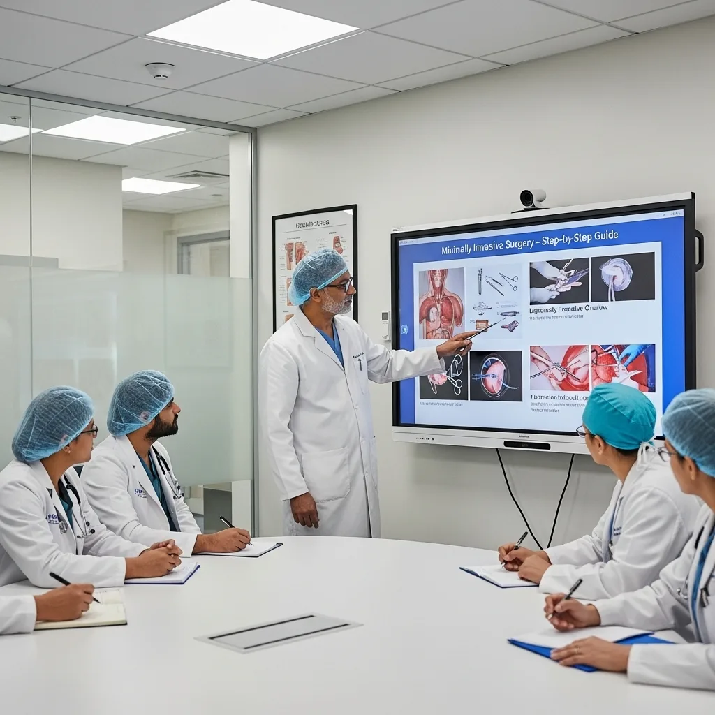 Interactive Flat Panel Display Price in Bangladesh Medical Briefing Using Interactive Display in Hospital Meeting Room