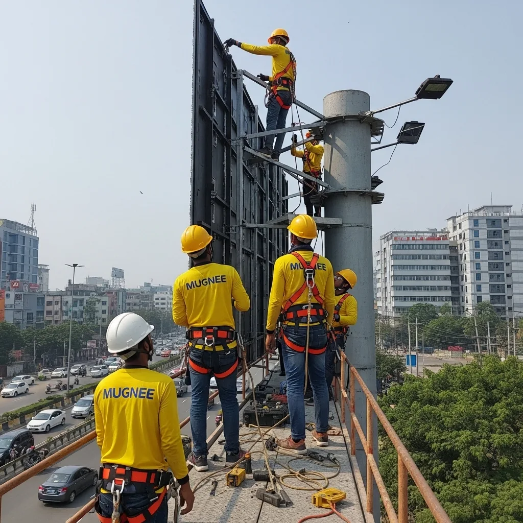 Outdoor LED Screen | High Resolution LED Display for Ads Outdoor LED installation progress photo 1
