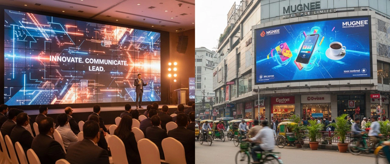 Rental LED display wall at Dhaka corporate event