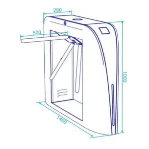 Tripod Turnstile DS1000 for Secure Access Control