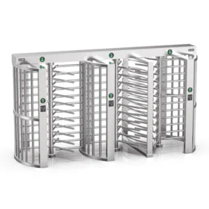 Full Height Turnstile DS413 Triple Lane Stainless Steel Turnstile for High-Security Access
