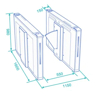 Optical Flap Turnstile Gate DSN-30