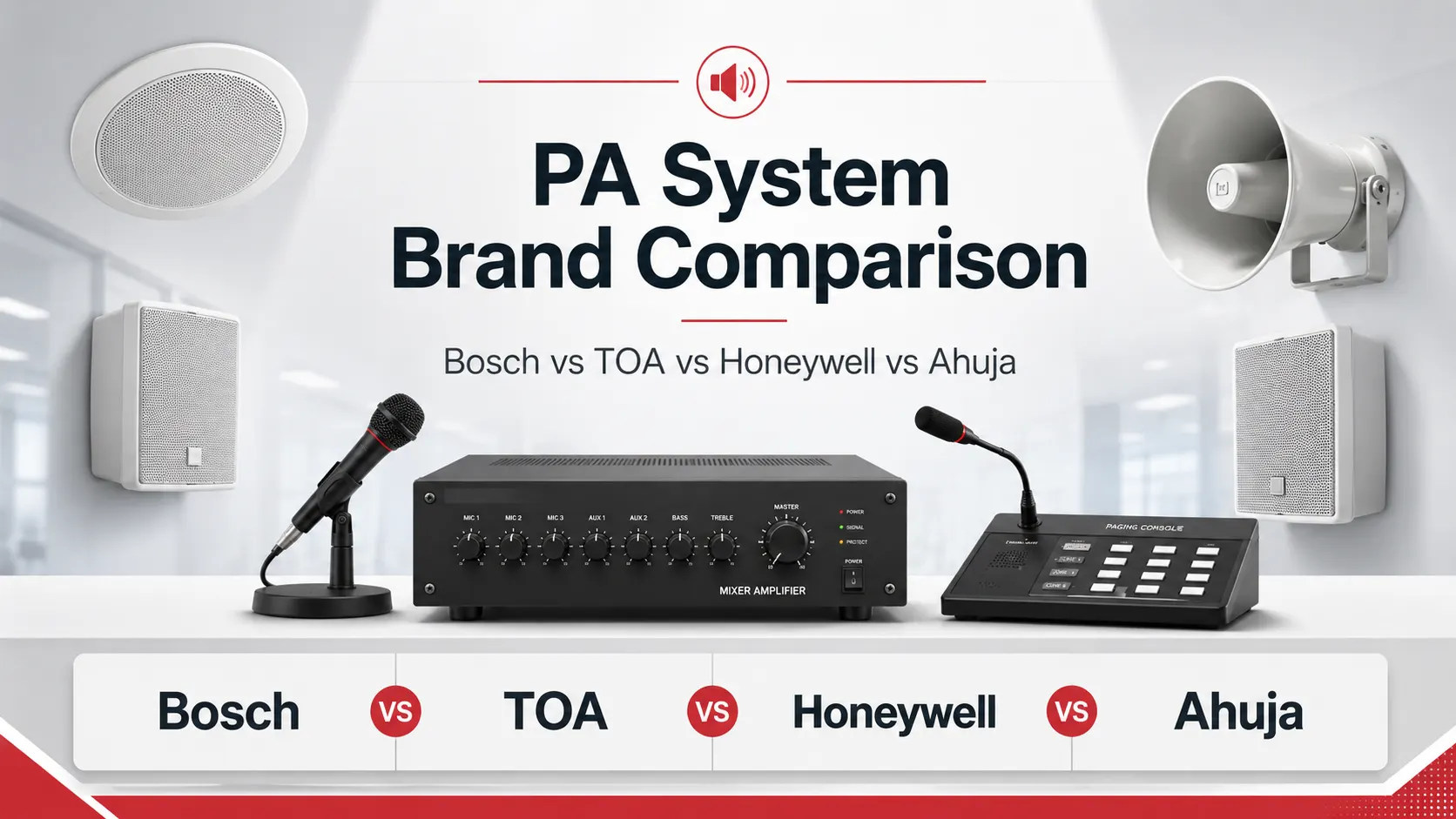 Bosch vs TOA vs Honeywell vs Ahuja PA System
