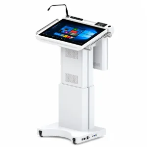 Height-Adjustable Digital Podium with Touchscreen Display