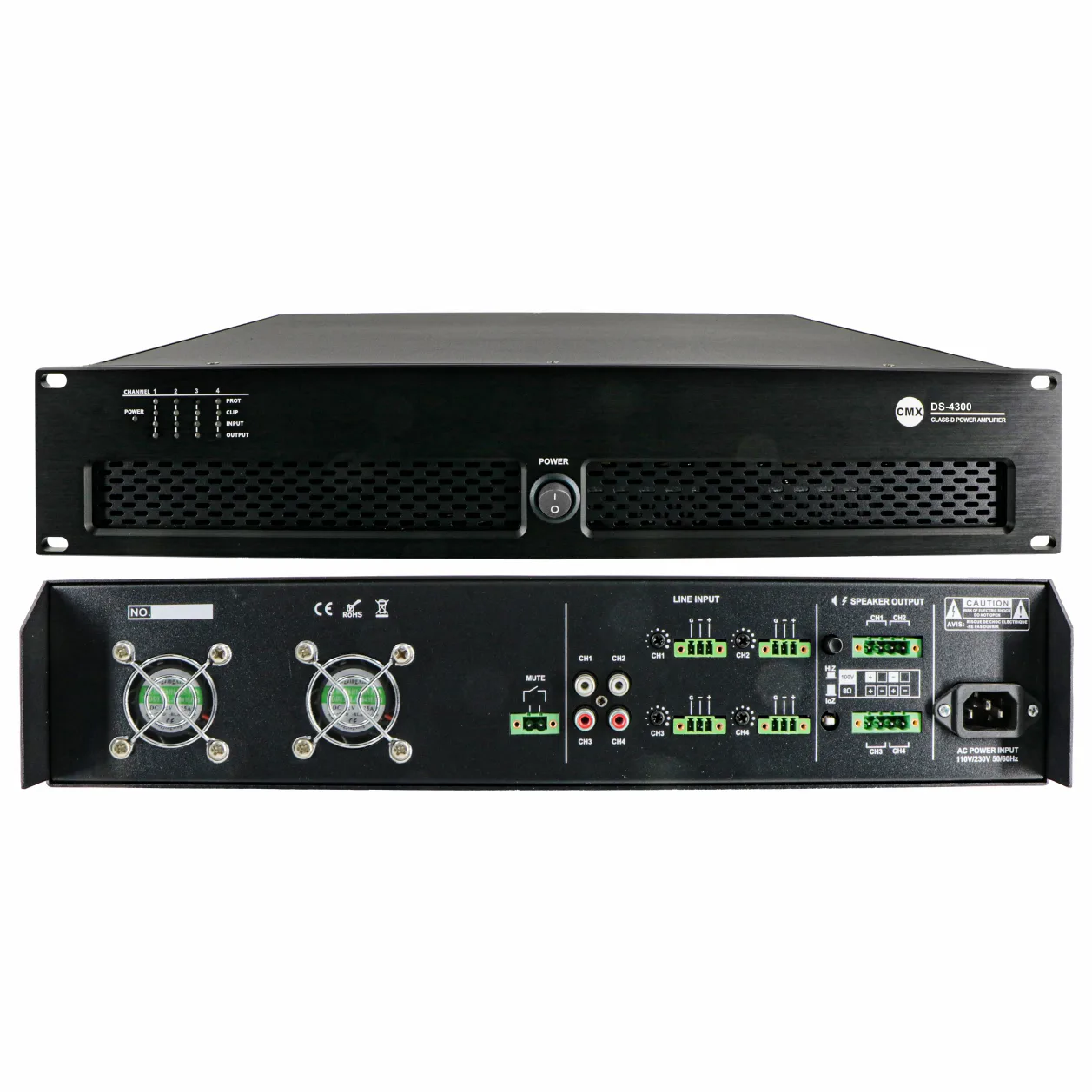 CMX DS-4300 4-Channel High SPL Power Amplifier CMX DS-4300 4-Channel High SPL Power Amplifier